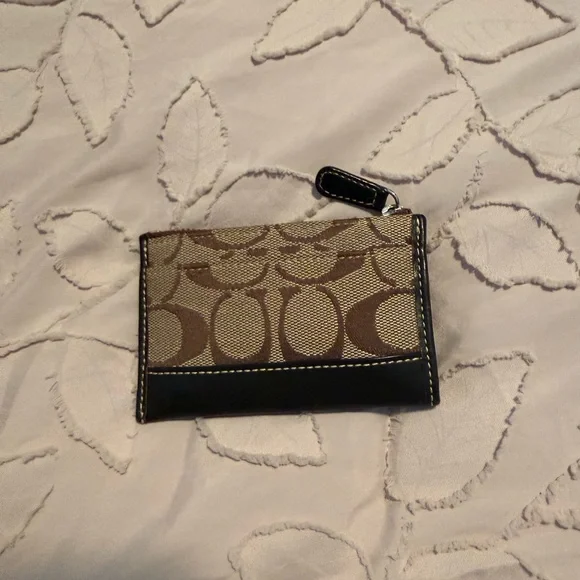 Coach Brown and Beige Signature Pouch - Picture 2 of 9